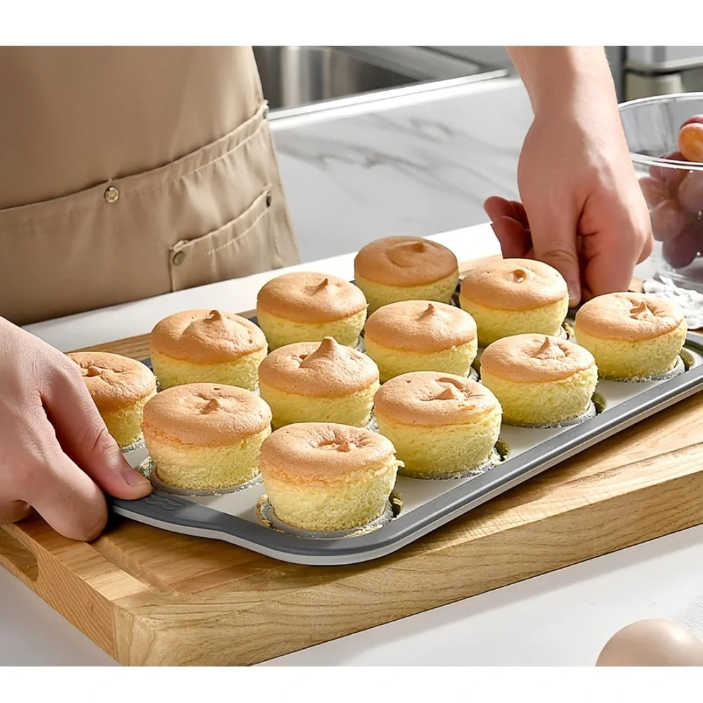 Non-Stick Pink Silicone Muffin Pan